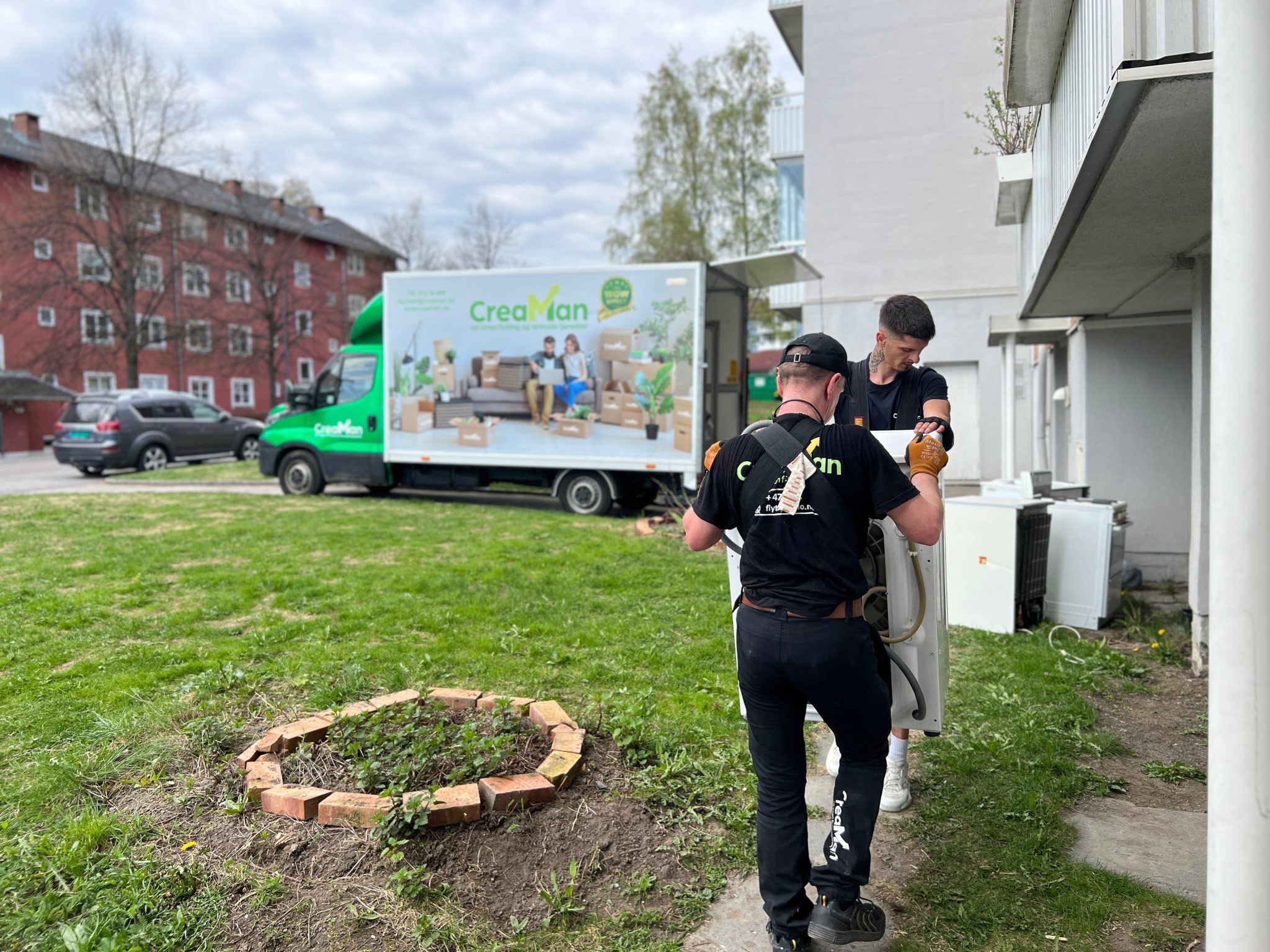 Transport en vaskemaskin